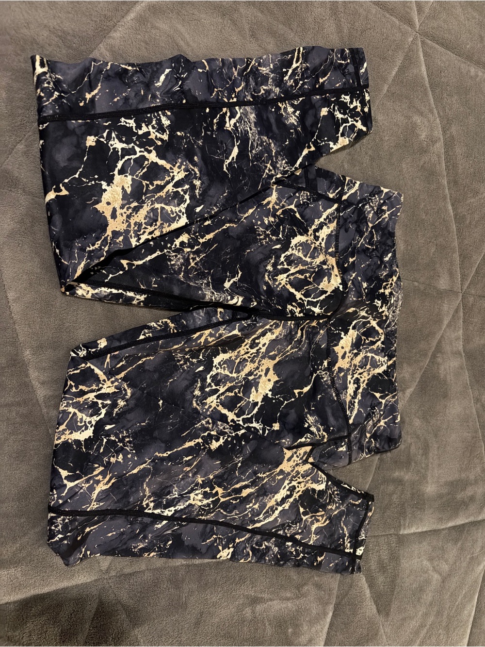 Women’s Black Marble-Print Performance Pants. Large. CVG.